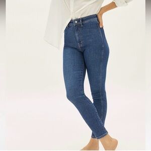 EVERLANE The Way High Clean Front Skinny Jean Size 27 Reg Medium Wash